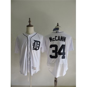 2016 MLB FLEXBASE Detroit Tigers 34 Mccann White Elite Jerseys